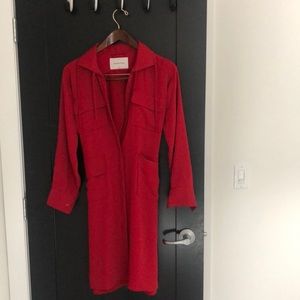Babaton red jacket/dress/shirt size small